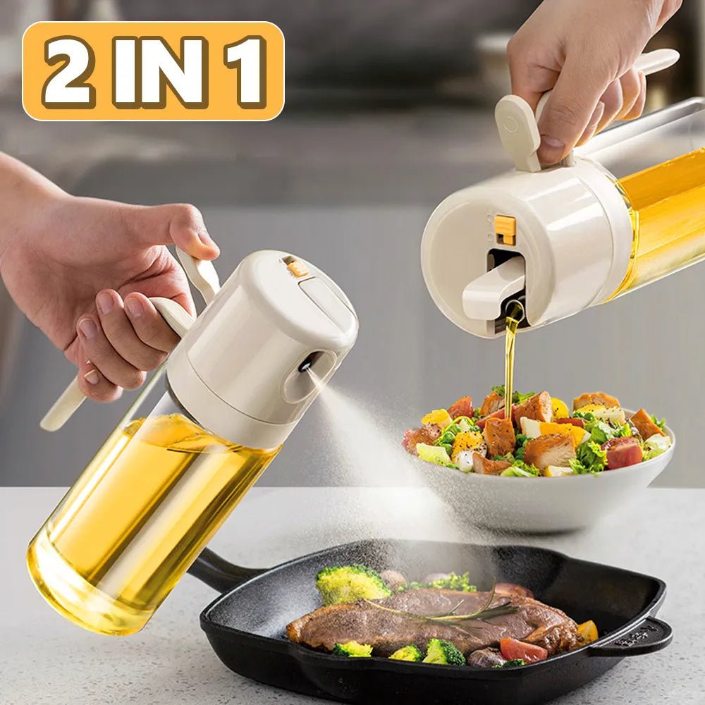 2 In 1 Oil Sprayer Bottle BBQ Cooking Oil Dispenser Olive Oil Pourers - WFP Store