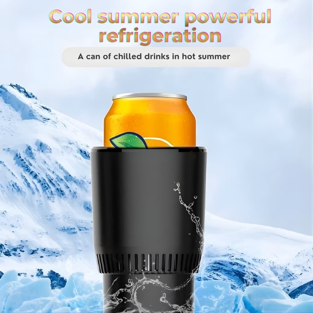 2-in-1 Smart Car Heating & Cooling Cup Digital Temperature Display Fast Drink Cooler & Warmer (12V) -