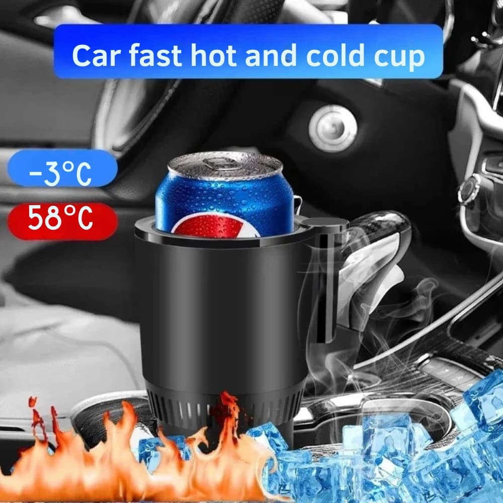 2-in-1 Smart Car Heating & Cooling Cup Digital Temperature Display Fast Drink Cooler & Warmer (12V) - WFP Store
