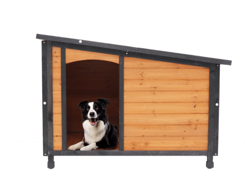 46'Dog House Outdoor & Indoor Wooden Dog Kennel for Winter with - WFP Store