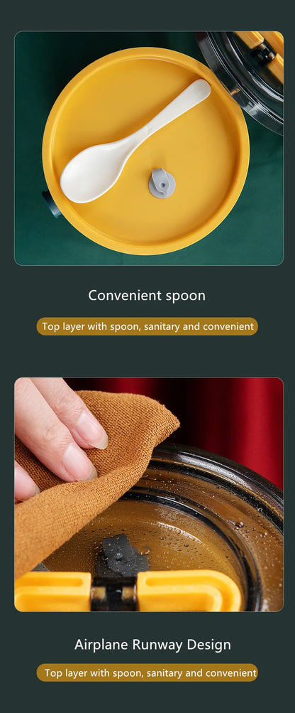 Insulated Stainless Steel Food Thermal Jar Soup Thermos Bento Lunch Box Women Hot Food Container with Drinking Cup