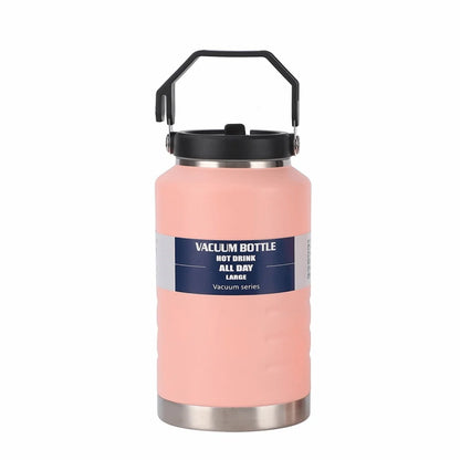 Gift 2L Thermal Water Bottle Portable Large Capacity Coffee Travel Mug with Handle Thickened Drinks Bottle Gym Use