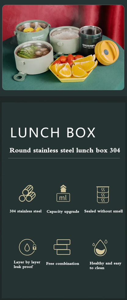 Insulated Stainless Steel Food Thermal Jar Soup Thermos Bento Lunch Box Women Hot Food Container with Drinking Cup