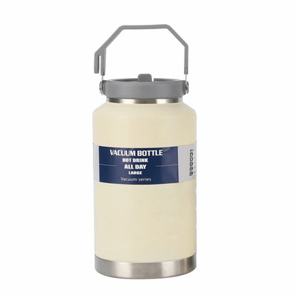 Gift 2L Thermal Water Bottle Portable Large Capacity Coffee Travel Mug with Handle Thickened Drinks Bottle Gym Use