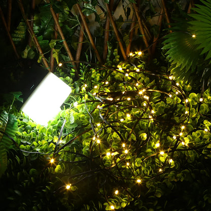 Solar Camping Lantern with String Lights Hanging Tent Light Waterproof Emergency Lamp for Hiking Power Outage Saving Bulb