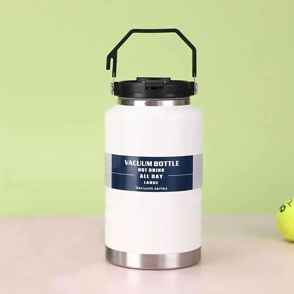 Gift 2L Thermal Water Bottle Portable Large Capacity Coffee Travel Mug with Handle Thickened Drinks Bottle Gym Use