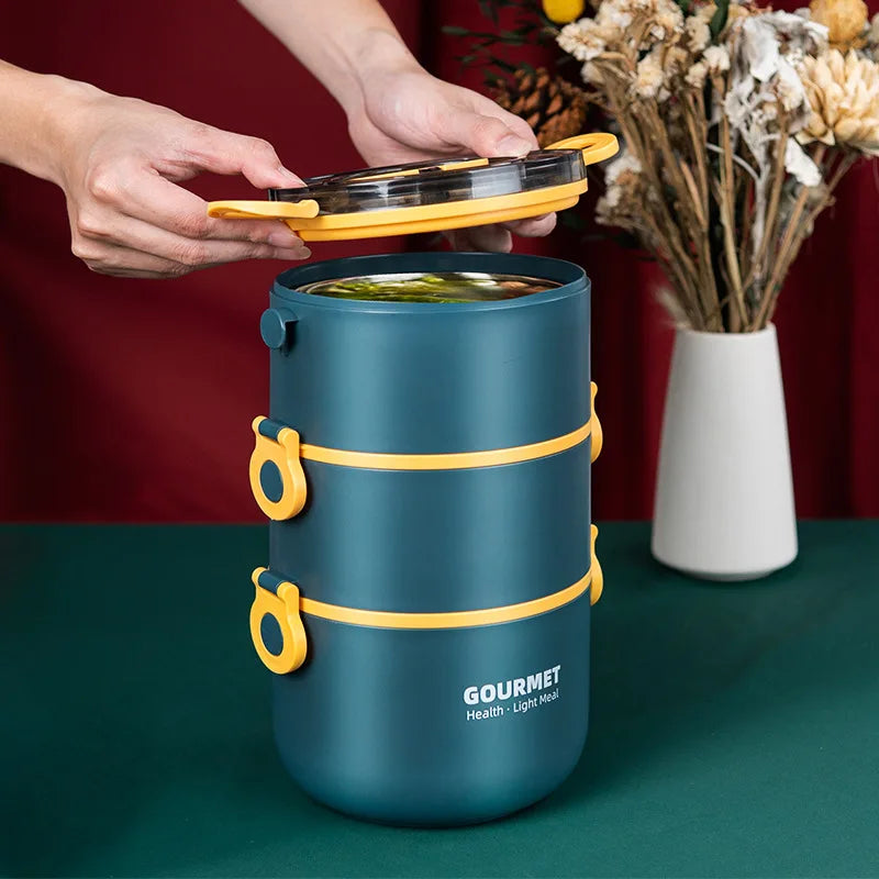 Insulated Stainless Steel Food Thermal Jar Soup Thermos Bento Lunch Box Women Hot Food Container with Drinking Cup