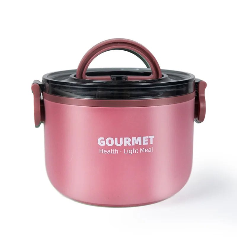 Insulated Stainless Steel Food Thermal Jar Soup Thermos Bento Lunch Box Women Hot Food Container with Drinking Cup