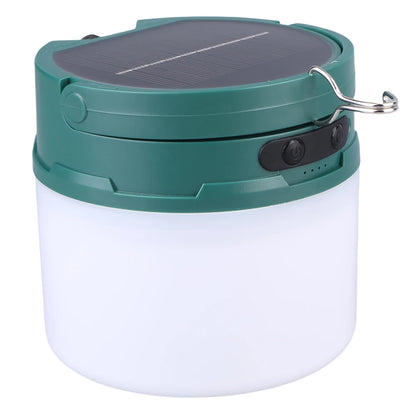 Solar Camping Lantern with String Lights Hanging Tent Light Waterproof Emergency Lamp for Hiking Power Outage Saving Bulb