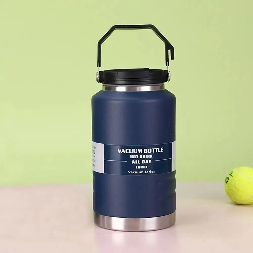 Gift 2L Thermal Water Bottle Portable Large Capacity Coffee Travel Mug with Handle Thickened Drinks Bottle Gym Use