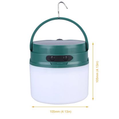 Solar Camping Lantern with String Lights Hanging Tent Light Waterproof Emergency Lamp for Hiking Power Outage Saving Bulb