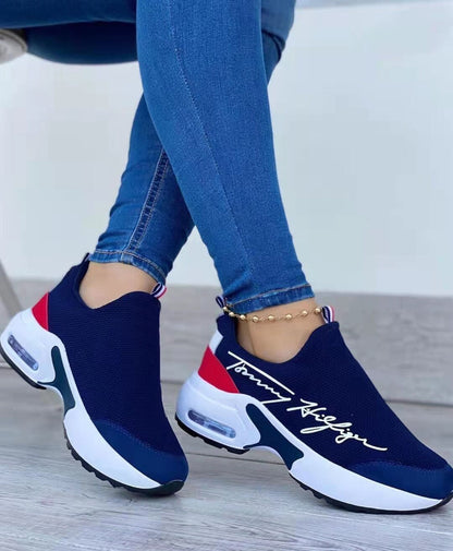 Casual Breathable Wedges Ladies Walking Sneakers Flat Women Shoes - WFP Store