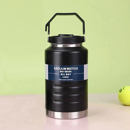 Gift 2L Thermal Water Bottle Portable Large Capacity Coffee Travel Mug with Handle Thickened Drinks Bottle Gym Use