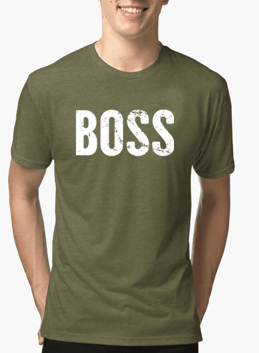 Boss Half Sleeves Melange T-shirt - WFP Store