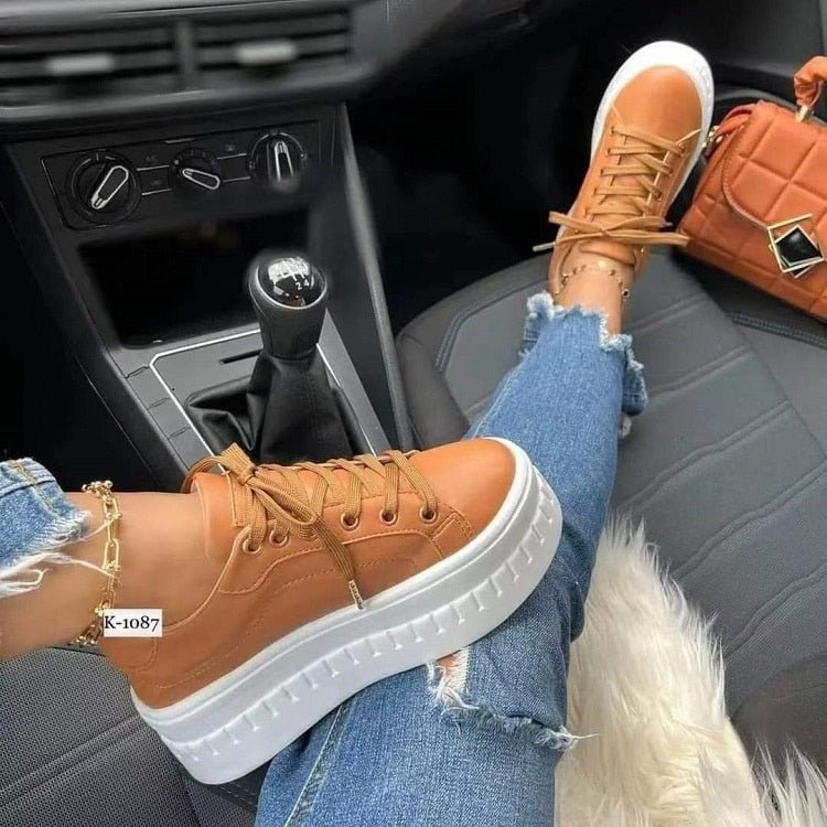Casual Platform Women's Shoes Flat Womens Sneakers - WFP Store
