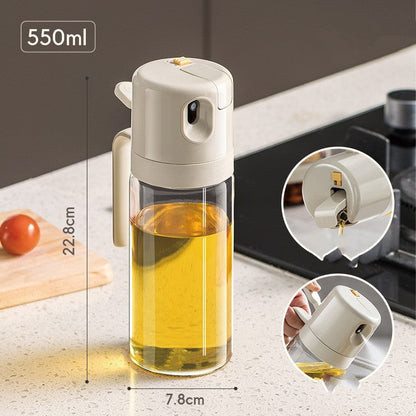 2 In 1 Oil Sprayer Bottle BBQ Cooking Oil Dispenser Olive Oil Pourers