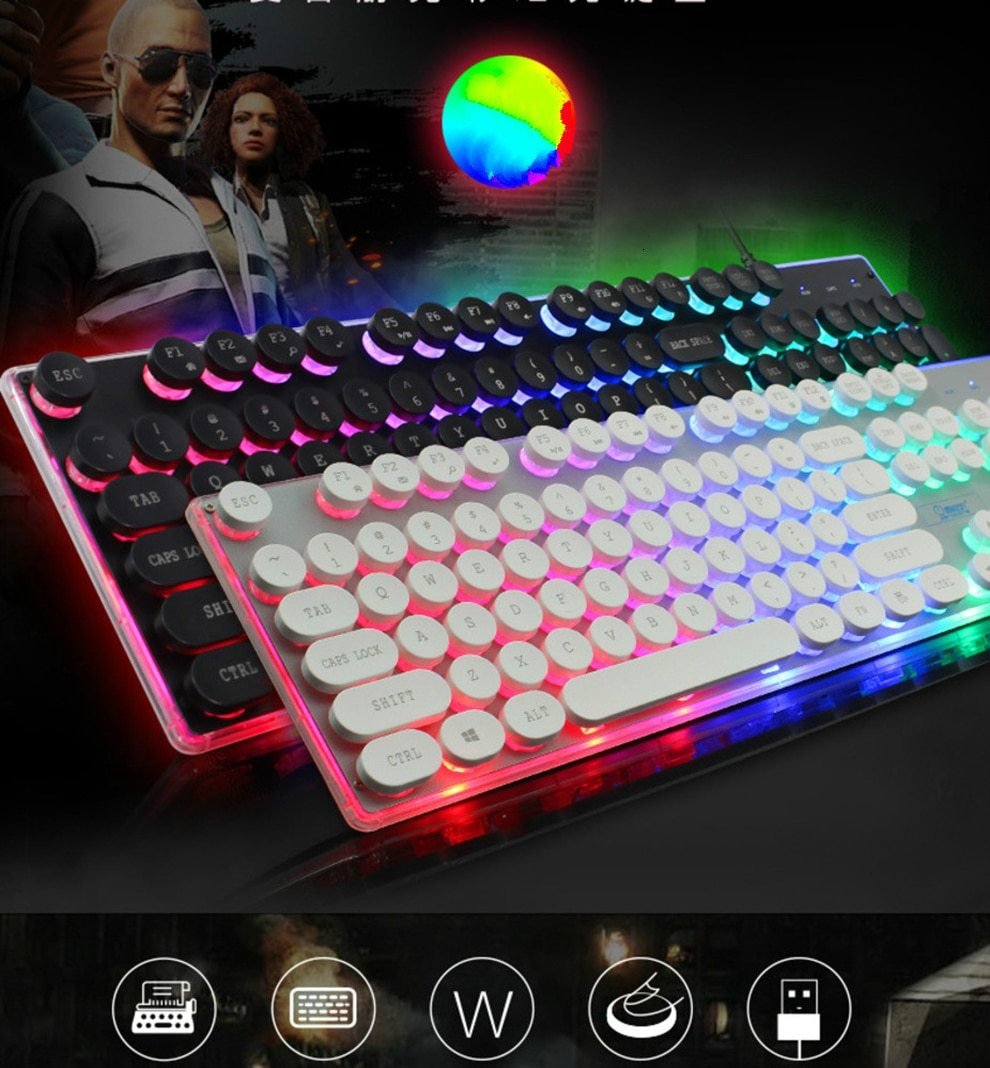 Dragon LED Backlight Gaming USB Wired Keyboard Mouse Set - WFP Store