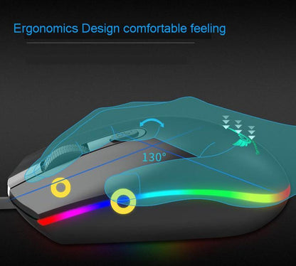 Dragon LED Backlight Gaming USB Wired Keyboard Mouse Set - WFP Store