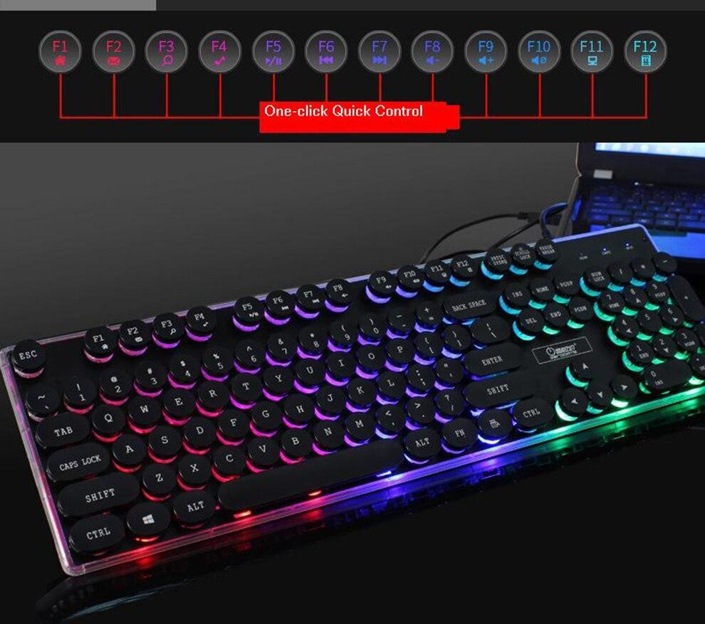 Dragon LED Backlight Gaming USB Wired Keyboard Mouse Set - WFP Store