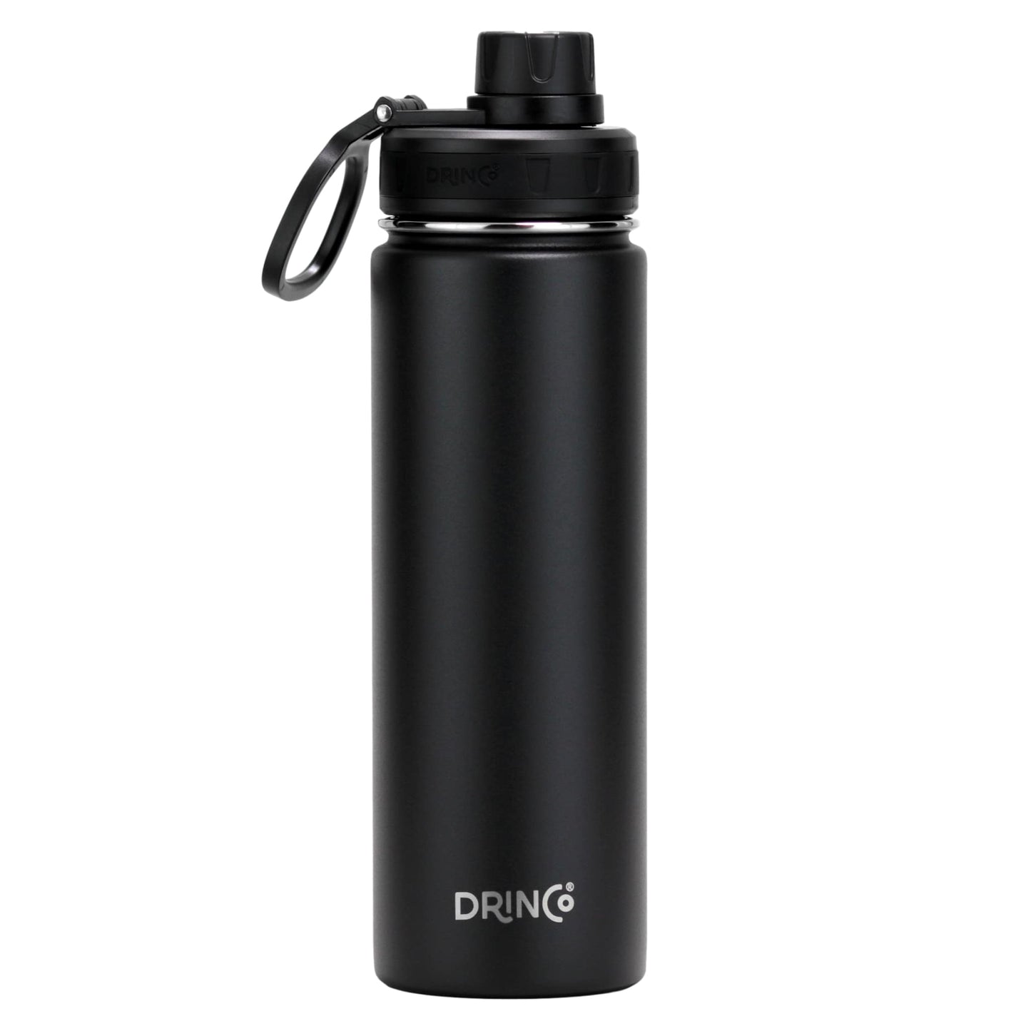 DRINCO® 22oz Stainless Steel Sport Water Bottle - Black - WFP Store