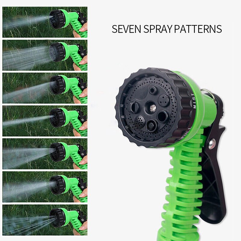 Expanding Expandable Flexible Garden Water Hose w Spray Nozzle 25, 50, - WFP Store
