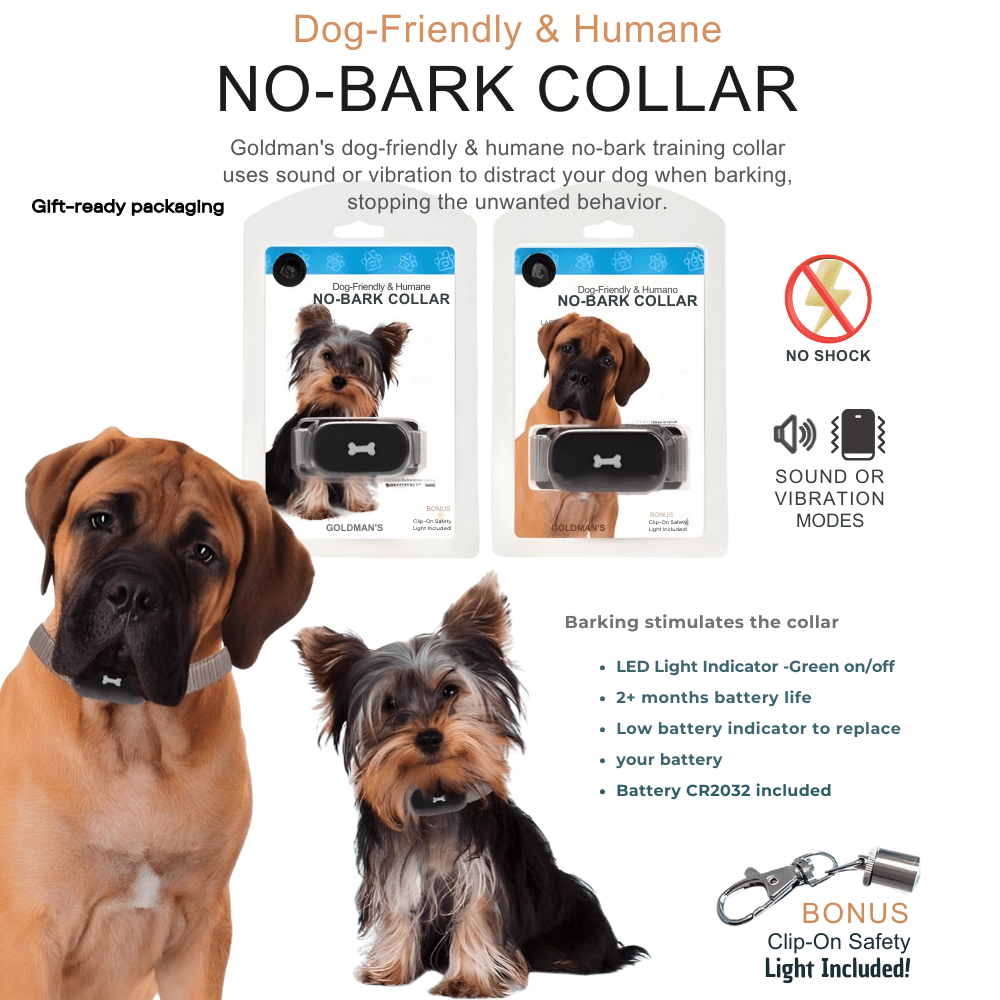 Humane No - Shock Bark Training Collar – Sound & Vibration | Large (13–22”) - WFP Store