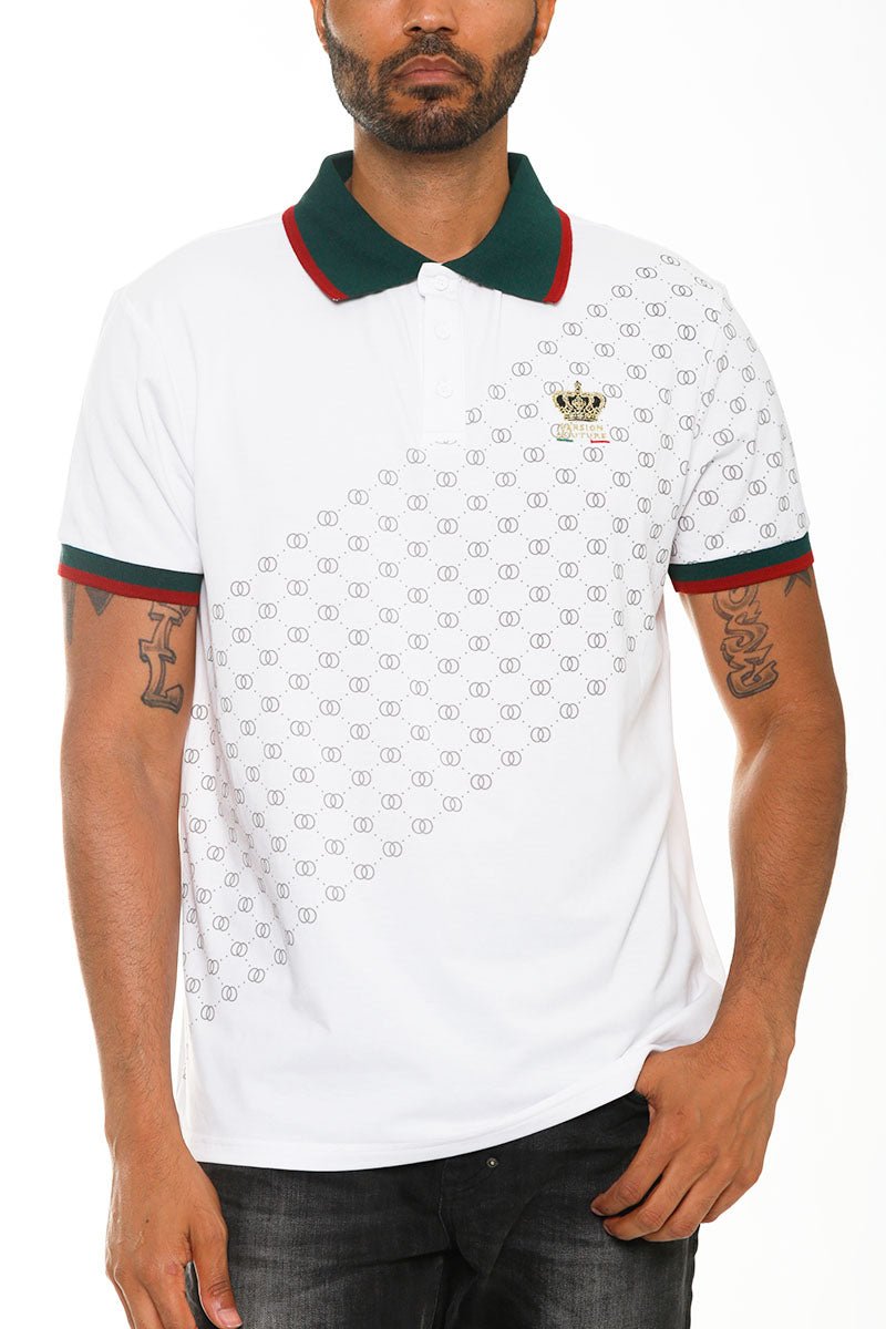 Italian Print Collared Polo Shirt - WFP Store