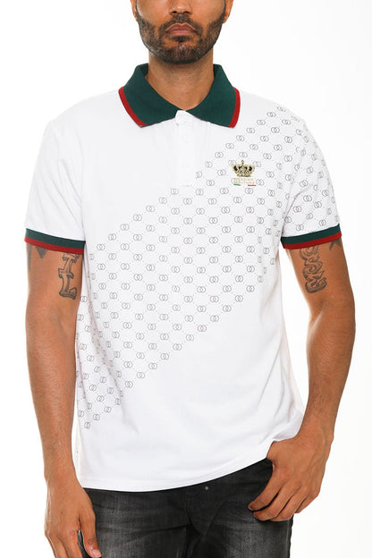Italian Print Collared Polo Shirt - WFP Store