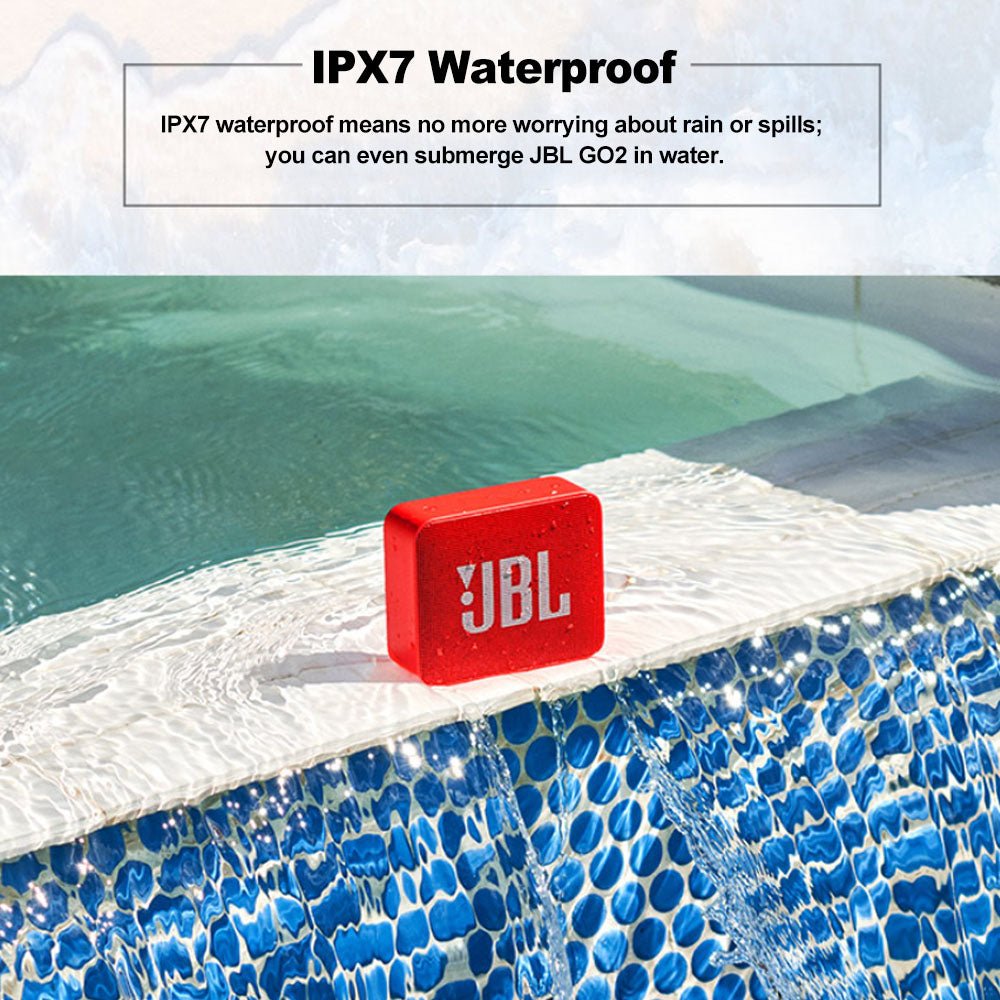 JBL GO 2 Wireless Bluetooth Speaker IPX7 Waterproof With Mic - WFP Store