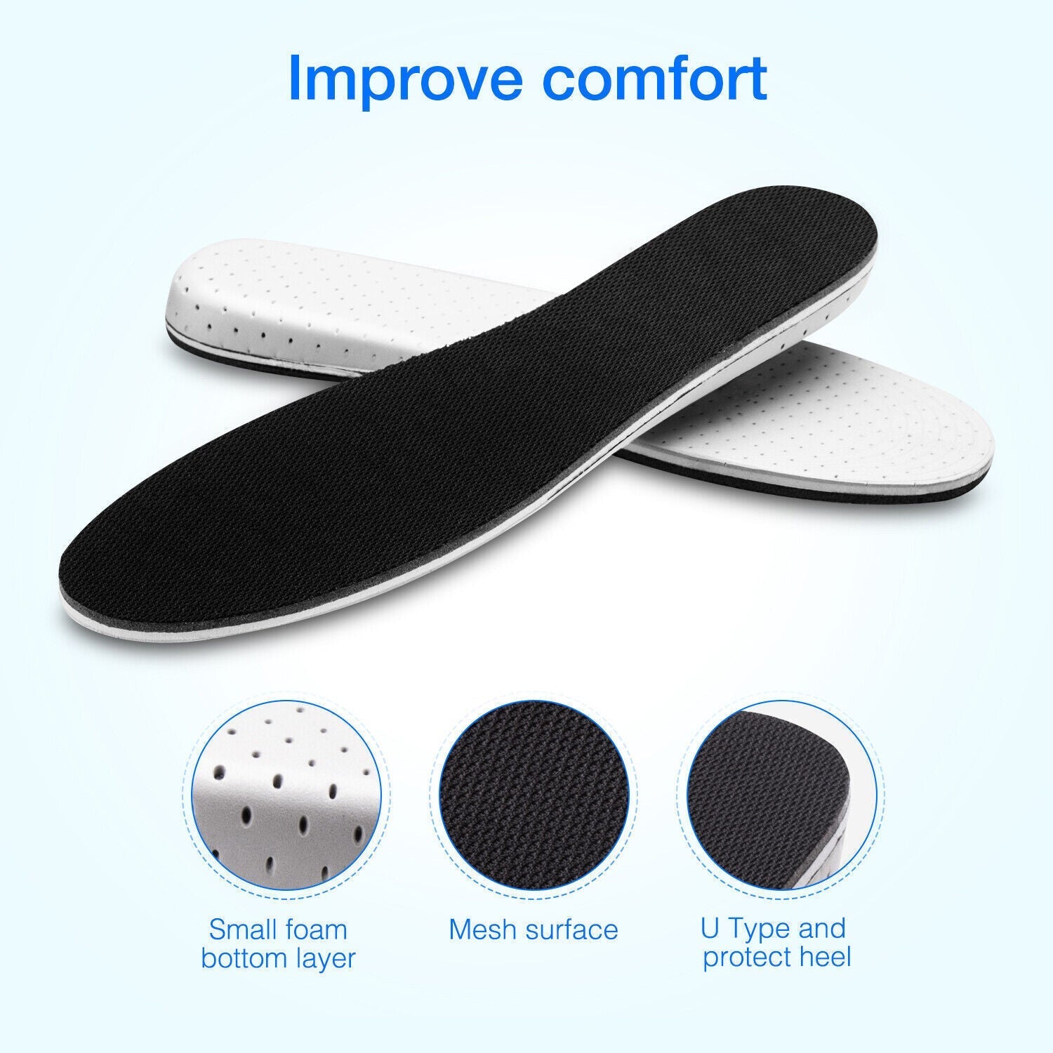 Men Women Invisible Height Increase Insoles Heel Lift Taller Shoe - WFP Store
