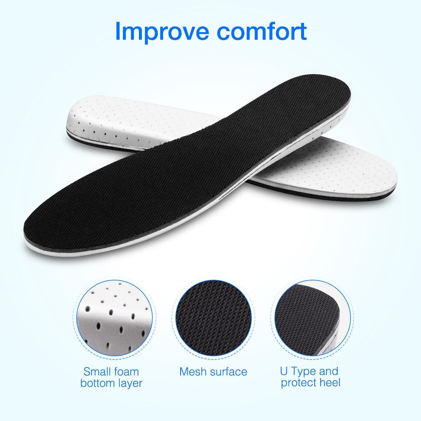 Men Women Invisible Height Increase Insoles Heel Lift Taller Shoe - WFP Store
