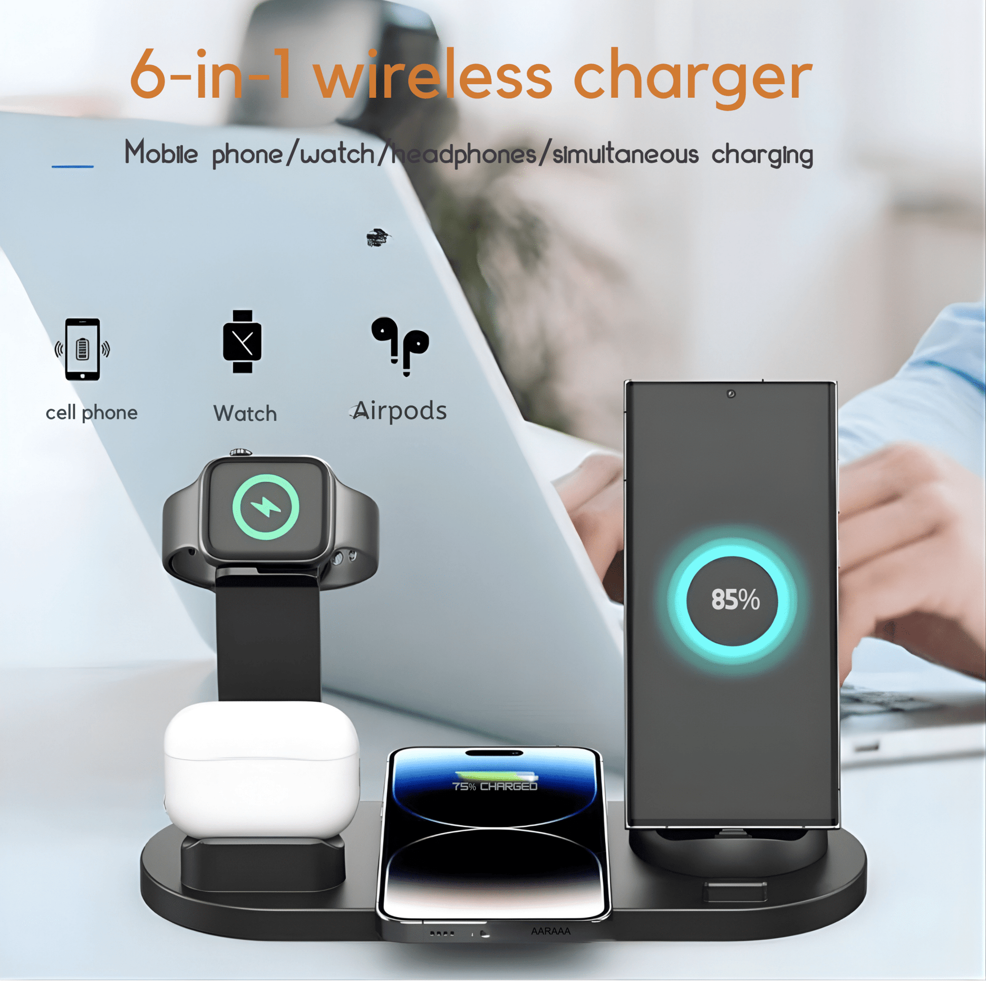 Multi - function Phone Stand with Wireless Charging - WFP Store