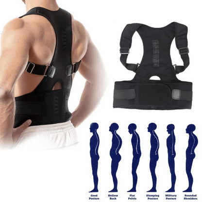 Posture Corrector Support Magnetic Back Shoulder Brace Belt Band For - WFP Store