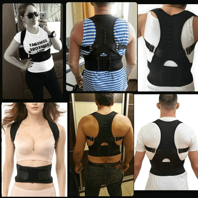 Posture Corrector Support Magnetic Back Shoulder Brace Belt Band For - WFP Store