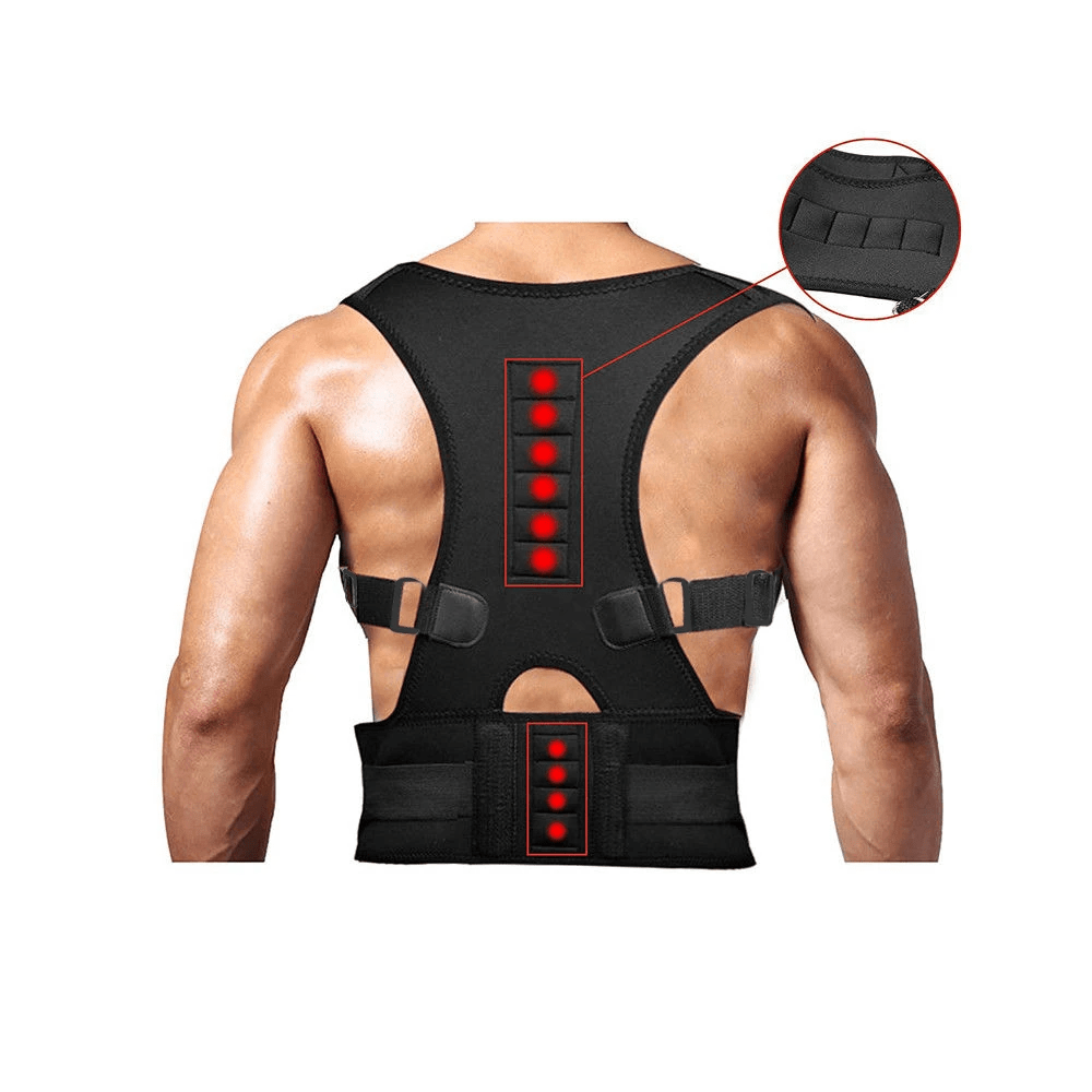 Posture Corrector Support Magnetic Back Shoulder Brace Belt Band For - WFP Store