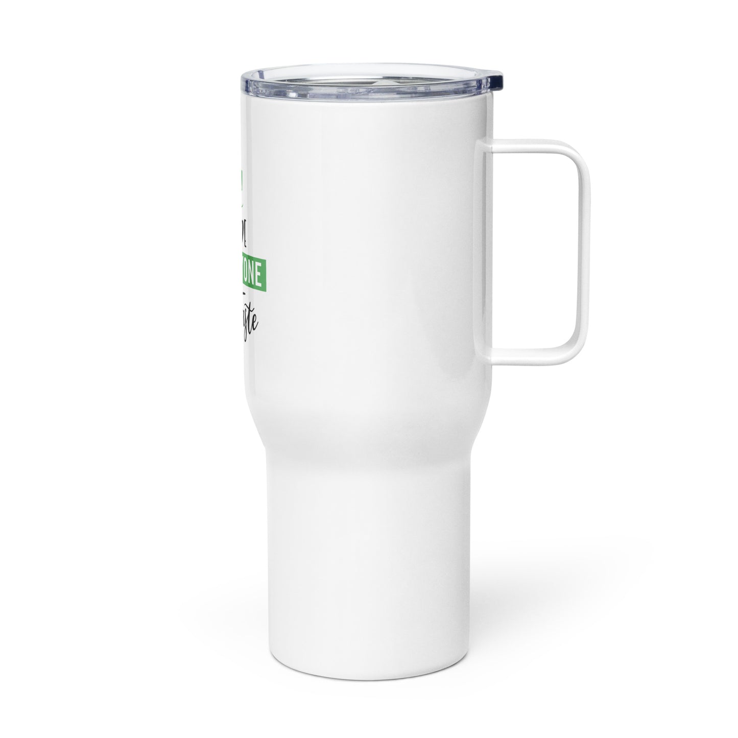 Travel mug with a handle