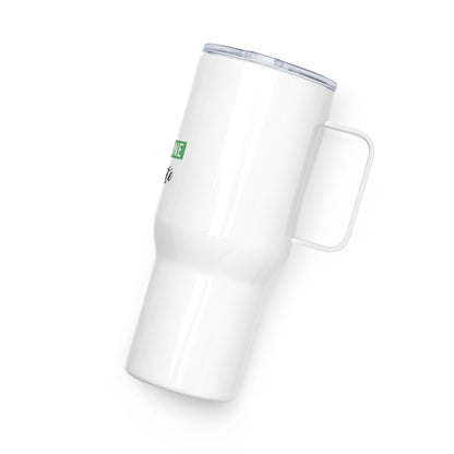 Travel mug with a handle