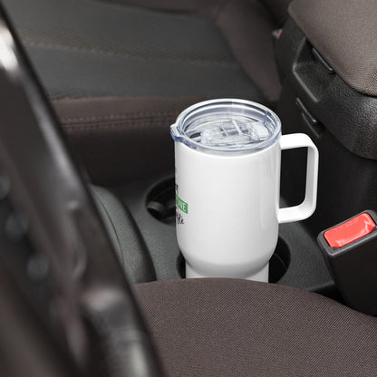 Travel mug with a handle