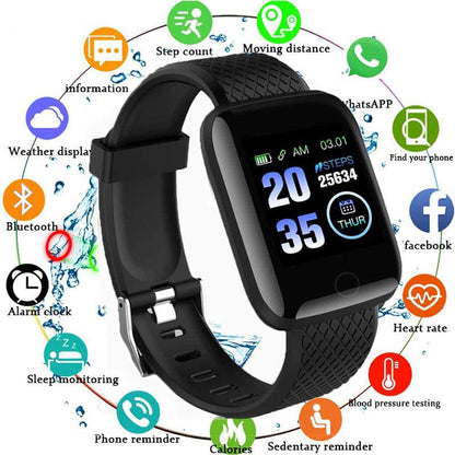116 Plus smart bracelet watch, color touch screen fitness tracker with